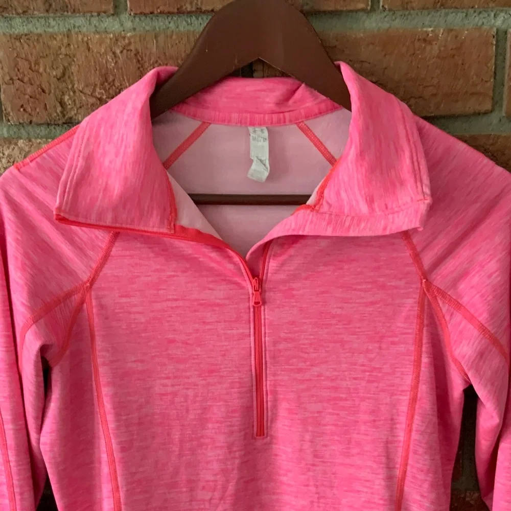 Under Armour Neon Pink Quarter-Zip Athletic Pullover